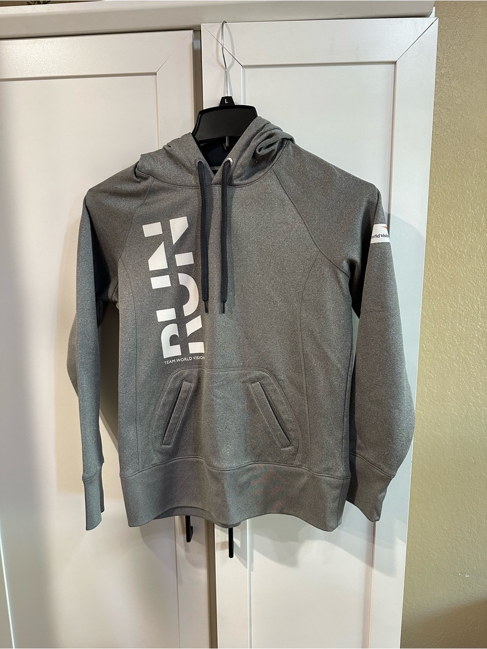 Sport-Tek Gray Team World Vision RUN Hooded Pullover Sweatshirt